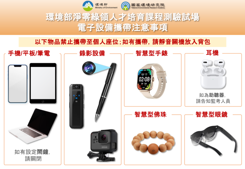 02.環境部淨零綠領人才培育課程測驗試場電子設備關機提醒.png