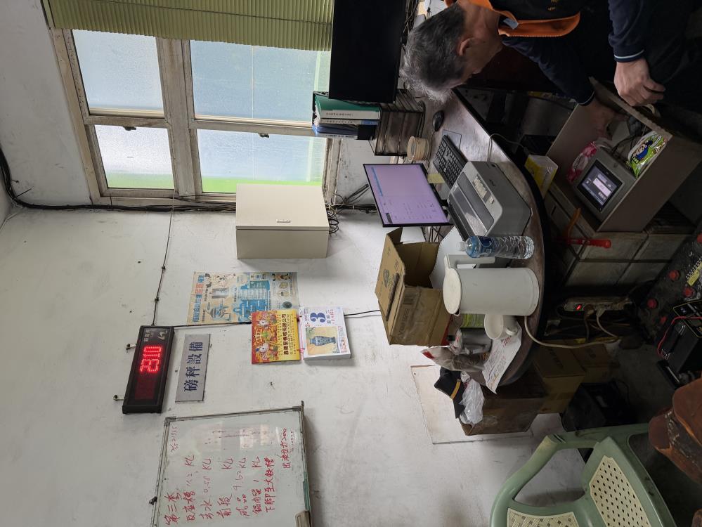 地磅室設置切換顯示器及重量輸入器