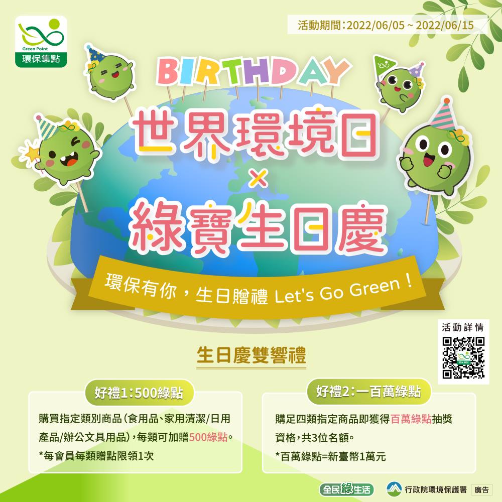 消費響應環境日，召集環保知音完成綠寶心願Go green！